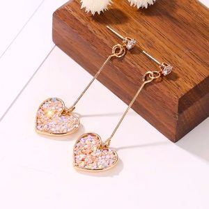 💕 Rhinestone Heart Elegant Drop Earrings 💕